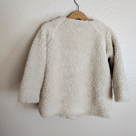 Hanna Andersson off white Sherpa button down jacket sz 4 - Picture 3 of 6